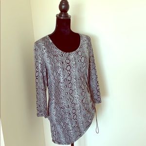 MICHAEL Michael Kors | snakeskin knit ruched top